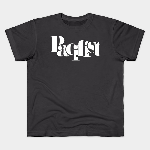 Pacifist white Kids T-Shirt by beangrphx